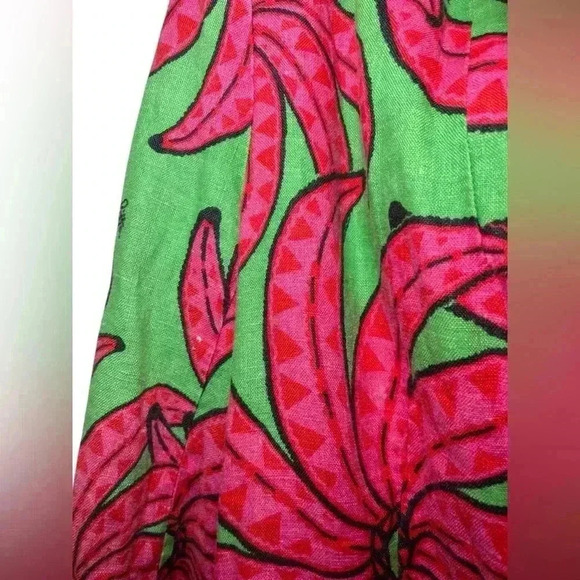 Farm Rio Banana Pitta Pink Green Floral Linen Blazer XS - Picture 5 of 9